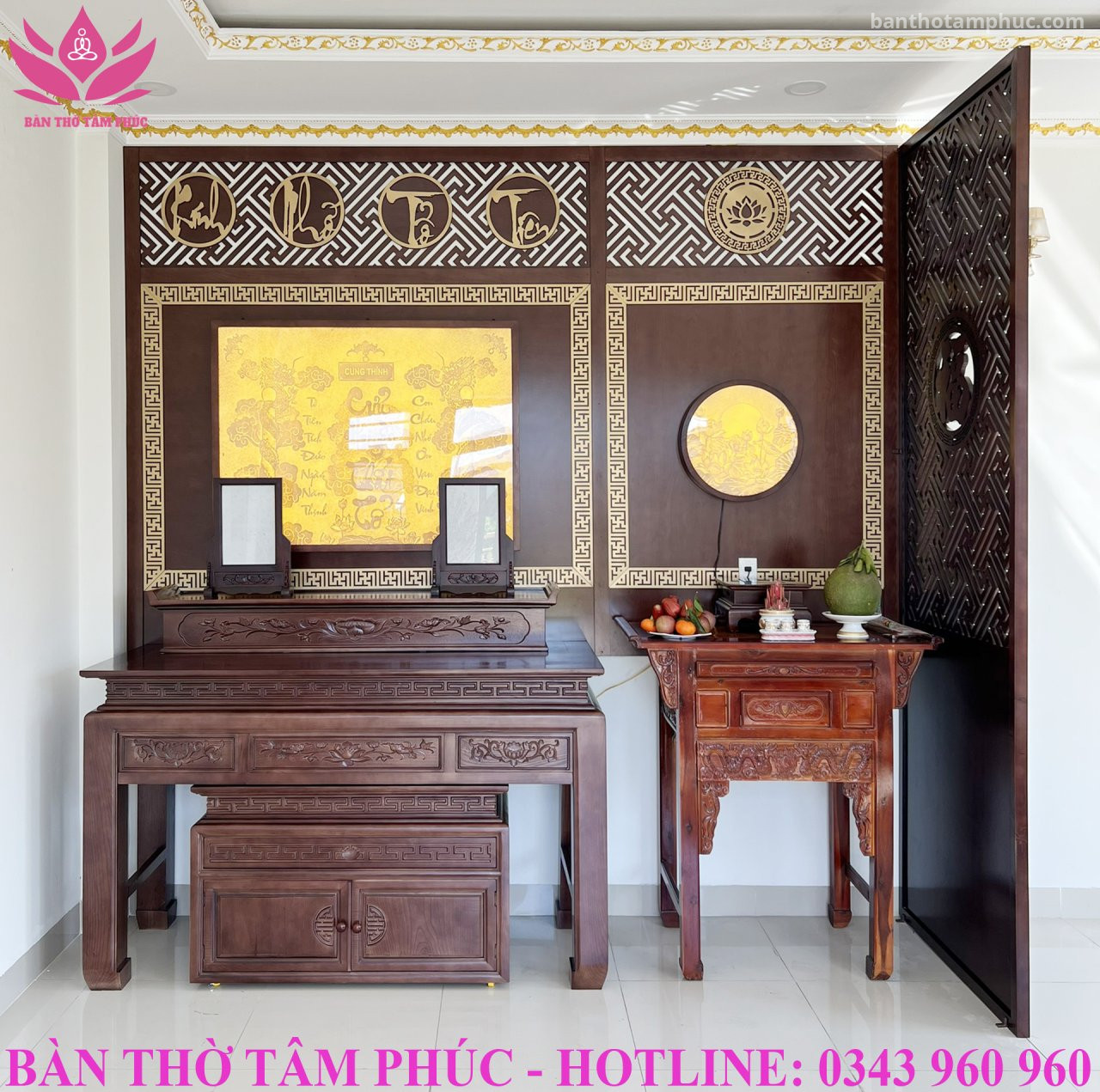 VIDEO THI CÔNG LẮP ĐẶT PHÒNG THỜ CHO KHÁCH HÀNG.