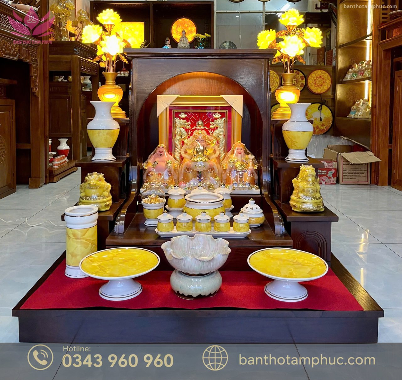 Bàn thờ thần tài có 3 ông gồm có ai, ý nghĩa, cách đặt