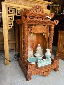 Bàn thờ thần tài ông địa gỗ gõ BD06