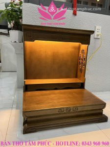 Bàn thờ thần tài ông địa gỗ sồi BD07