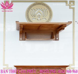 Bàn thờ treo tường, bàn thờ gỗ hương BTTTH01