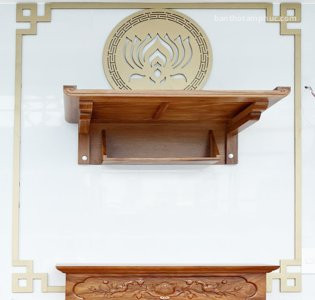 Bàn thờ treo tường, bàn thờ gỗ hương BTTTH01