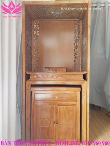 Tủ Thờ Hiện Đại Gỗ Gõ – TTG01