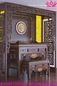 Tủ Thờ Hiện Đại Gỗ Gõ – TTG05