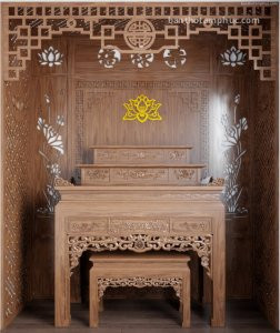Tủ Thờ Hiện Đại Gỗ Hương Đá – TTHĐ04