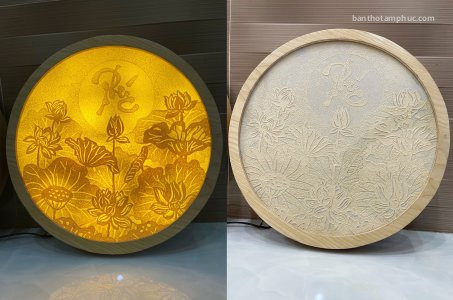 Tranh Trúc Chỉ Hoa Sen TTC01