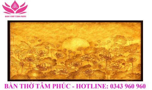 Tranh Giấy Dừa Hoa Sen TGD01