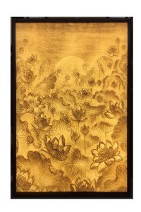 Tranh trúc chỉ hoa sen TTC12