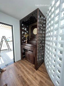 Mẫu bàn thờ chung cư, bàn thờ gỗ hương đá đẹp BTCCHĐ05