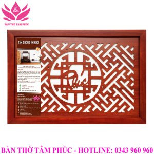 Tấm chống ám khói 61x41cm màu Nâu Chữ Phúc