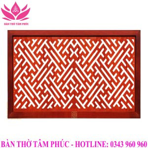 Tấm chống ám khói 61x41cm màu Nâu Chữ Vạn