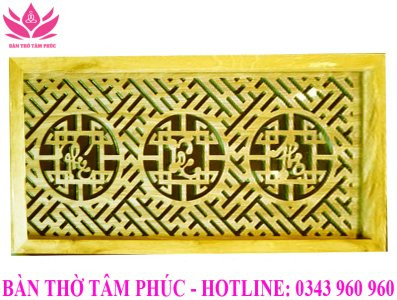 Tấm chống ám khói 81x41cm màu Vàng Chữ Phúc Lộc Thọ