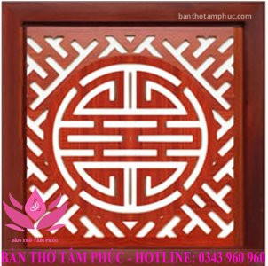 Tấm chống ám khói 41x41cm màu Nâu Chữ Thọ