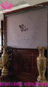 Rèm che bàn thờ Tâm Phúc, mẫu rèm che phòng thờ đẹp 01