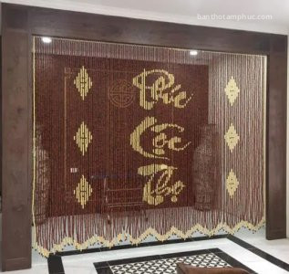 Rèm che bàn thờ Tâm Phúc, mẫu rèm che phòng thờ đẹp 04