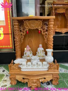 Bàn thờ thần tài ông địa gỗ gõ đỏ BD13