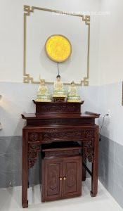 CẬP NHẬT HOÀN THIỆN KHÔNG GIAN THỜ TẠI NHÀ KHÁCH HÀNG CÔ HỒNG.