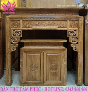 Tủ Thờ Hiện Đại Gỗ Gõ – TTG09