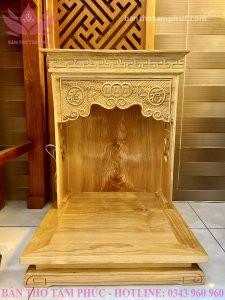 Bàn thờ thần tài ông địa gỗ sồi BD21