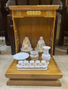 Bàn thờ thần tài ông địa gỗ sồi BD23