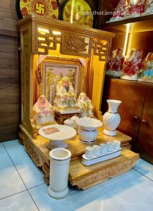 Bàn thờ thần tài ông địa gỗ gõ đỏ BD39.