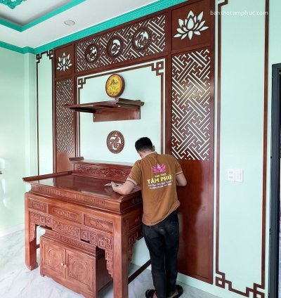 CẬP NHẬT HOÀN THIỆN KHÔNG GIAN THỜ TẠI NHÀ KHÁCH HÀNG CÔ PHƯƠNG.