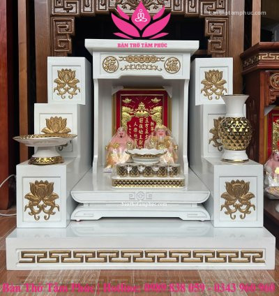 COMBO TRỌN BỘ BÀN THỜ THẦN TÀI ÔNG ĐỊA HIỆN ĐẠI GỖ CAO SU BD43.