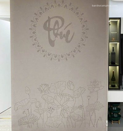 Rèm che bàn thờ Tâm Phúc, mẫu rèm che phòng thờ đẹp 06