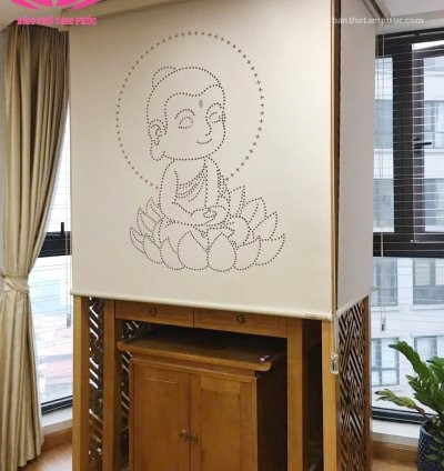 Rèm che bàn thờ Tâm Phúc, mẫu rèm che phòng thờ đẹp 07