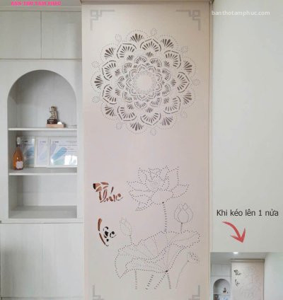 Rèm che bàn thờ Tâm Phúc, mẫu rèm che phòng thờ đẹp 09