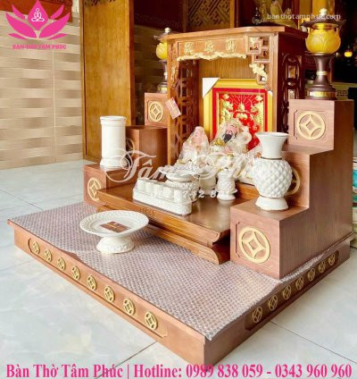 BÀN THỜ THẦN TÀI ÔNG ĐỊA HIỆN ĐẠI GỖ CAO SU BD46