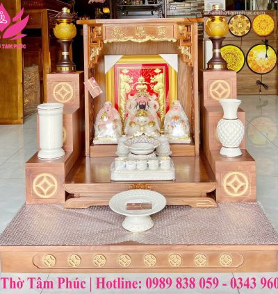 BÀN THỜ THẦN TÀI ÔNG ĐỊA HIỆN ĐẠI GỖ CAO SU BD46