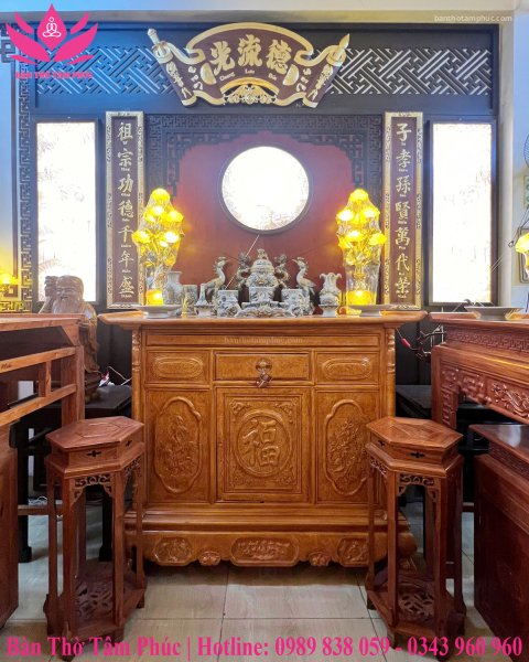 Tủ Thờ Hiện Đại Gỗ Sồi – TT08