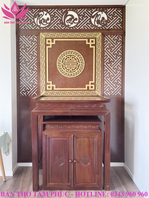 Tủ Thờ Hiện Đại Gỗ Gõ – TTG02