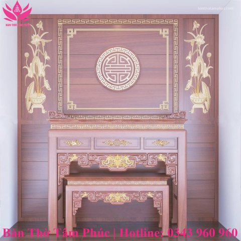 Tủ Thờ Hiện Đại Gỗ Gõ – TTG04