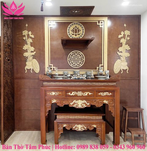 Tủ Thờ Hiện Đại Gỗ Gõ – TTG04