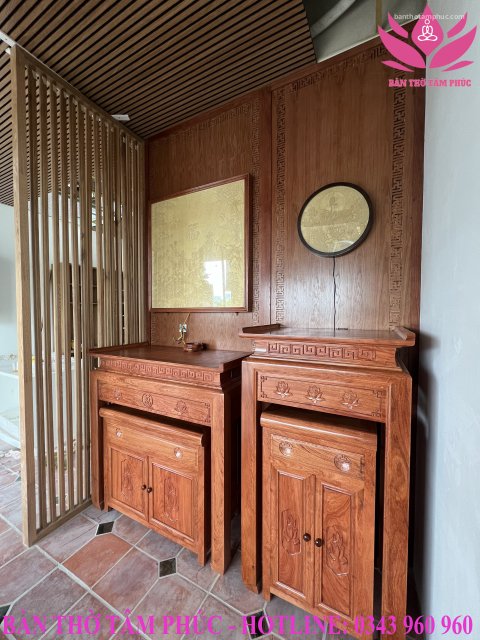 Tủ Thờ Hiện Đại Gỗ Hương Đá – TTHĐ03