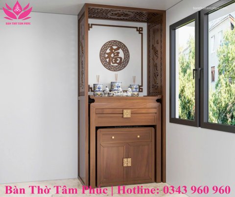 Tủ Thờ Hiện Đại Gỗ Sồi – TT10