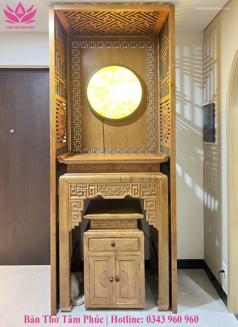 Tủ Thờ Hiện Đại Gỗ Sồi – TT12