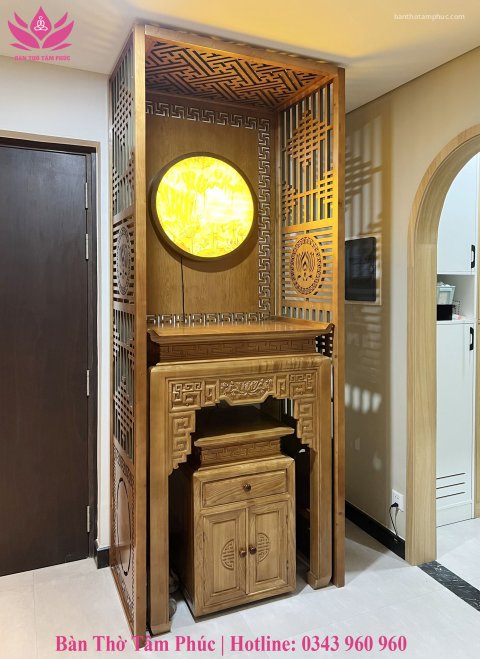 Tủ Thờ Hiện Đại Gỗ Sồi – TT12