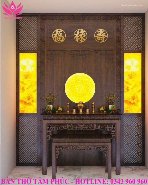 Tủ Thờ Hiện Đại Gỗ Gõ – TTG06