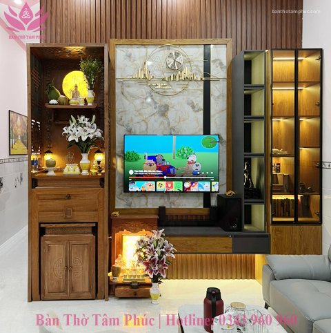 Tủ Thờ Hiện Đại Gỗ Hương Đá – TTHĐ08