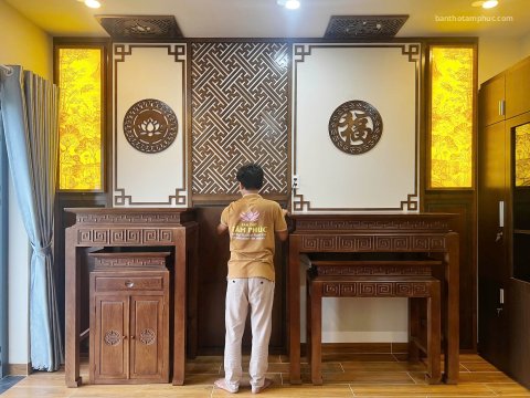 Tủ Thờ Hiện Đại Gỗ Sồi – TT48