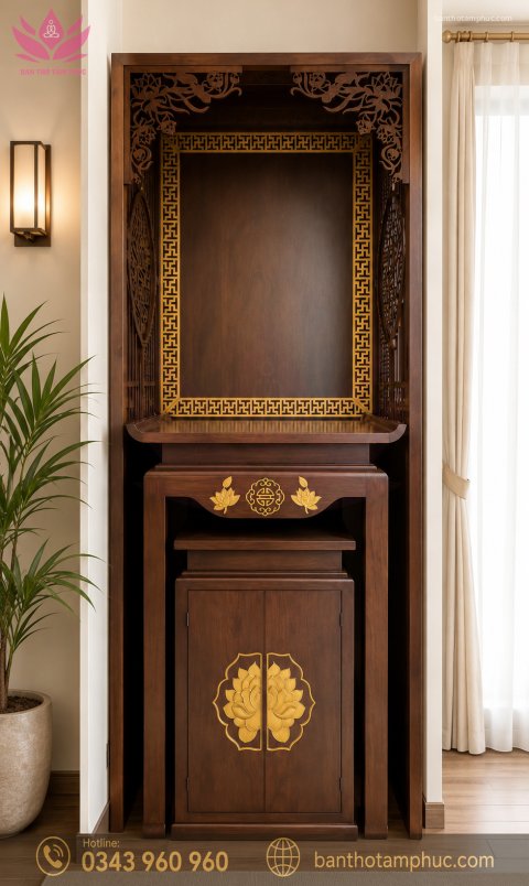 Tủ Thờ Hiện Đại Gỗ Sồi – TT02