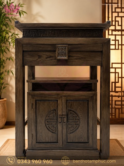 Tủ Thờ Hiện Đại Gỗ Sồi – TT05