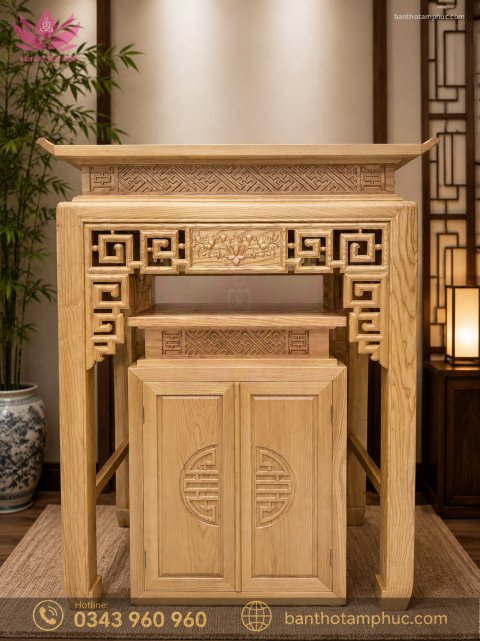 Tủ Thờ Hiện Đại Gỗ Sồi – TT06