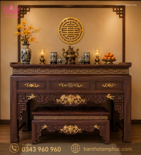 Tủ Thờ Hiện Đại Gỗ Gõ – TTG05