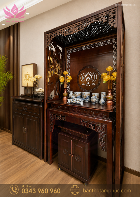 Tủ Thờ Hiện Đại Gỗ Gụ – TTGU02
