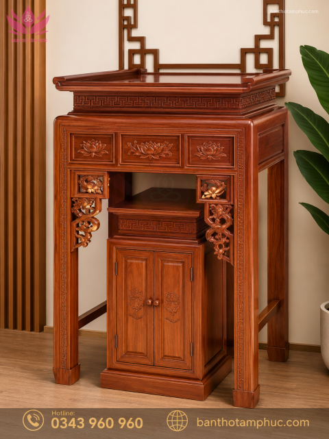 Tủ Thờ Hiện Đại Gỗ Hương Đá – TTHĐ02