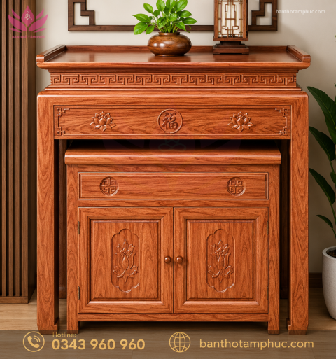 Tủ Thờ Hiện Đại Gỗ Hương Đá – TTHĐ03